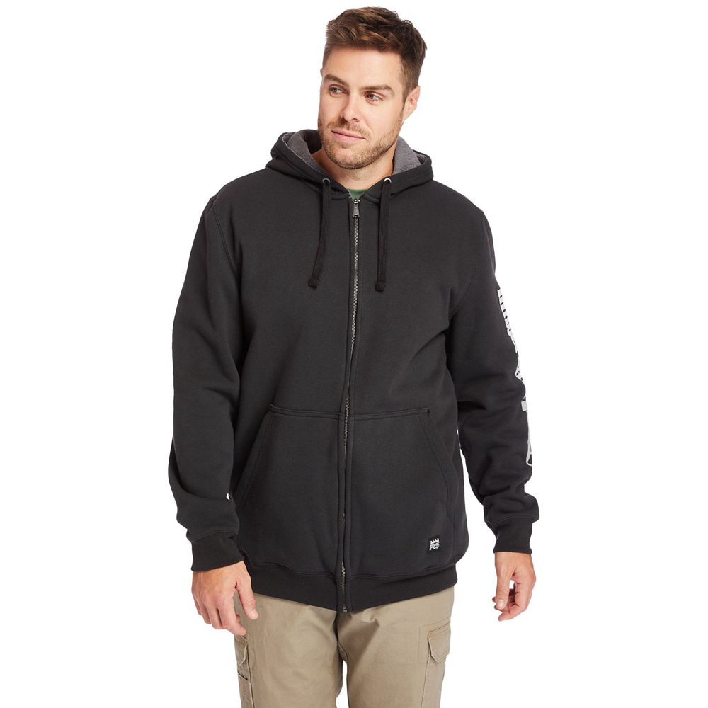 Hanorac Timberland Barbati Negrii - Pro® Big & Tall Hood Honcho Full-Zip Hoodie - Romania - ECBINK03